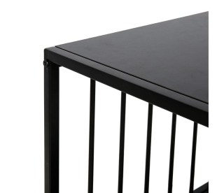 Ostaria Σετ Τραπεζάκια Σαλονιού Φωλιάς Ξύλο και Μέταλλο Μαύρα Πόδια...