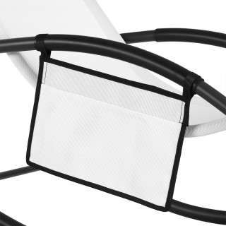 BAKAJI Καρέκλα Κήπου Βαρύτητας Μηδέν Λευκή από Textilene 02842304 BAKAJI Καρέκλα Κήπου Βαρύτητας Μηδέν Λευκή από Textilene 02842304