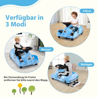 Costway Ηλεκτρικό Καθαριστικό Go-Kart 12V με Αποσπώμενη Σφουγγαρίστ...