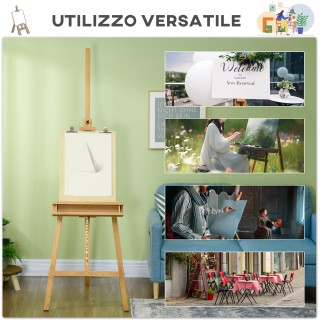 Vinsetto Πτυσσόμενο καβαλέτο ζωγραφικής σε οξιά με ρυθμιζόμενο ύψος... Vinsetto Πτυσσόμενο καβαλέτο ζωγραφικής σε οξιά με ρυθμιζόμενο ύψος...