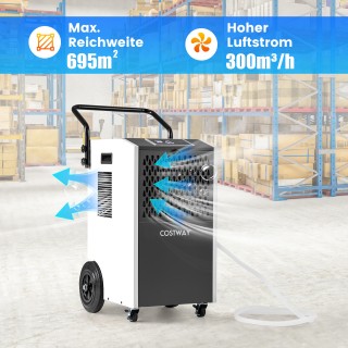 Costway Βιομηχανικός αφυγραντήρας με σωλήνα εξαγωγής, χρονοδιακόπτη...