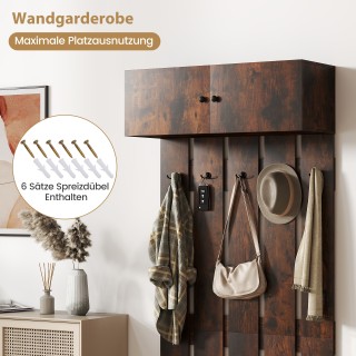 Costway Καλαίσθητη Επιτοίχια Κρεμάστρα με 5 Διπλά Άγκιστρα & Δίφυλ... Costway Καλαίσθητη Επιτοίχια Κρεμάστρα με 5 Διπλά Άγκιστρα & Δίφυλ...