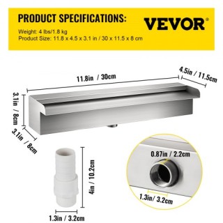 Διακοσμητικός Καταρράκτης Πισίνας από Ανοξείδωτο Ατσάλι για Κήπο κα... Διακοσμητικός Καταρράκτης Πισίνας από Ανοξείδωτο Ατσάλι για Κήπο κα...