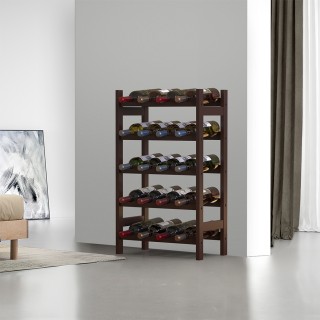 BAKAJI  Καντινέτα Portavino από Ξύλο Μπαμπού Καρυδιάς με 20 Θέσεις ...