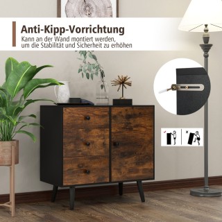 Costway Κομότα με πόρτα & 3 συρτάρια & ρυθμιζόμενο ράφι & προστασία...