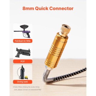 VEVOR Συμπιεστής Αέρα PCP 4500PSI για Αεροβόλα PCP με Ενσωματωμένο ...