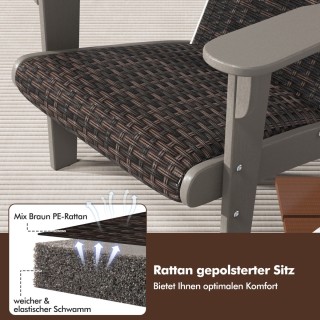 Costway Καρέκλα Adirondack με Θήκη Ποτηριού 92 x 76 x 100 εκ. από H... Costway Καρέκλα Adirondack με Θήκη Ποτηριού 92 x 76 x 100 εκ. από H...