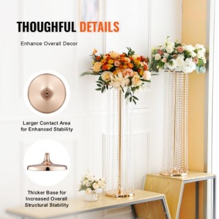 Βάσεις Λουλουδιών Κρυστάλλινες Χρυσές 90cm για Γάμο/Εκδήλωση (10τμχ... Βάσεις Λουλουδιών Κρυστάλλινες Χρυσές 90cm για Γάμο/Εκδήλωση (10τμχ...