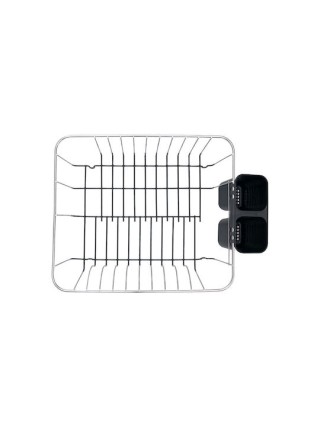 ESTIA Ανοξείδωτο Καλάθι Νεροχύτη με Μαύρη Σιλικόνη 35x30x15cm - HOM...