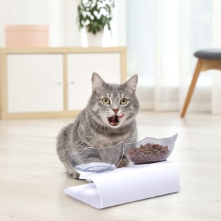 BAKAJI  Μπολ για Γάτες και Σκύλους 2 σε 1 με Υποστήριξη Ανασηκωμένη...