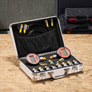 VEVOR Σετ Δοκιμής Υδραυλικής Πίεσης Διπλού Μετρητή, 0-10,000 PSI/0-... VEVOR Σετ Δοκιμής Υδραυλικής Πίεσης Διπλού Μετρητή, 0-10,000 PSI/0-...