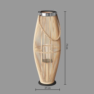 Φανάρι από Μπαμπού κα Γυαλί 27 x 72 cm 167216 Atmosphera Φανάρι από Μπαμπού κα Γυαλί 27 x 72 cm 167216 Atmosphera