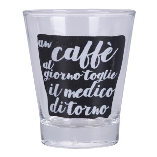 Galileo Σετ 3 ποτηράκια καφέ 90 ml από γυαλί Espressino Black Sibil...