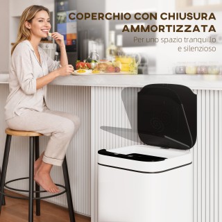 HOMCOM Κάδος Απορριμμάτων 13L με Αισθητήρα και Χώρο για Αποσμητικά,... HOMCOM Κάδος Απορριμμάτων 13L με Αισθητήρα και Χώρο για Αποσμητικά,...