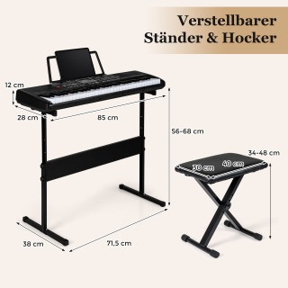 Costway Ηλεκτρονικό Σετ Πλήκτρων Πληκτρολογίου για Αρχάριους, 61 Πλ... Costway Ηλεκτρονικό Σετ Πλήκτρων Πληκτρολογίου για Αρχάριους, 61 Πλ...