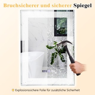 Costway Φωτιζόμενος Καθρέφτης Μπάνιου με Αντιθαμβωτική Λειτουργία ... Costway Φωτιζόμενος Καθρέφτης Μπάνιου με Αντιθαμβωτική Λειτουργία ...