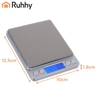 Ruhhy Ζυγαριά Κουζίνας LCD Ακριβείας μέχρι 2kg με 2 Μπολ  26507
