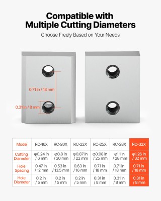 VEVOR Ανταλλακτικές Λεπίδες Κοπής Οπλισμού, 6 Τεμαχίων, Διπλής Όψης...