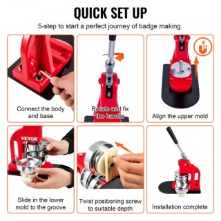 Μηχανή Κατασκευής Κουμπιών VEVOR, 75mm (3 ίντσες), Σετ Πιεστηρίου γ... Μηχανή Κατασκευής Κουμπιών VEVOR, 75mm (3 ίντσες), Σετ Πιεστηρίου γ...