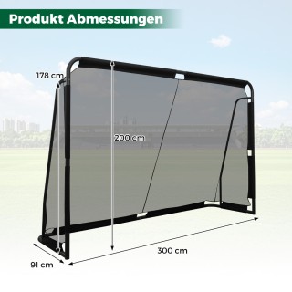 Costway Ποδοσφαιρικό Τέρμα με Ανθεκτικό Μεταλλικό Σκελετό & Δίχτυ P...