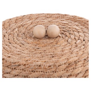 Galileo Πολυχρηστικό καλάθι με καπάκι πλεγμένο από φυσική ίνα 21x13...