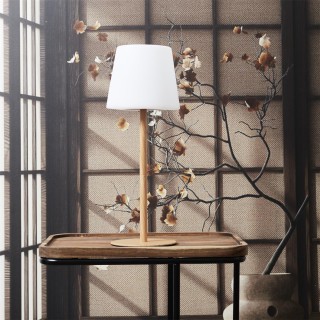 Επαναφορτιζόμενο Φωτιστικό με Εφέ Ξύλου - 15 x 40 x 15 cm Λευκό LA0... Επαναφορτιζόμενο Φωτιστικό με Εφέ Ξύλου - 15 x 40 x 15 cm Λευκό LA0...