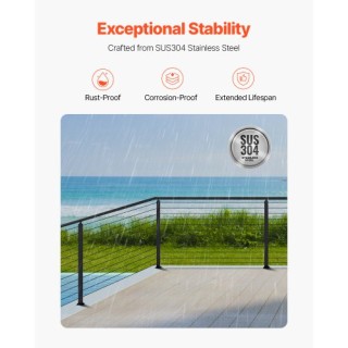 VEVOR Καλώδιο Ράγας VEVRO 42 με Οπές L-Σχήματος 1JZLGZXHS10607YXO001V0