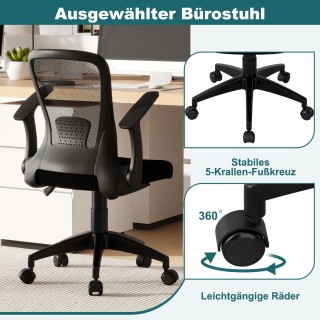 Costway Εργονομική Καρέκλα Γραφείου με Πτυσσόμενα Μπράτσα & Οσφυϊκ... Costway Εργονομική Καρέκλα Γραφείου με Πτυσσόμενα Μπράτσα & Οσφυϊκ...