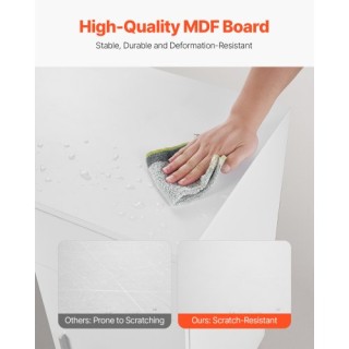 VEVOR Παιδικό Γραφείο με Συρτάρι Ξύλινο Λευκό ETBMSZZFXCCWPJ62L001V0