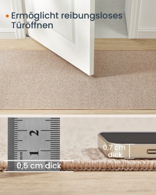 SONGMICS Χαλί Faux Jute με Αντιολισθητική Υποστήριξη, Καφέ, 80x200c...