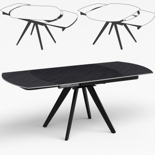 Shally Dogan Περιστρεφόμενο Επεκτεινόμενο Τραπέζι Μαύρο Εφέ Μαρμάρο... Shally Dogan Περιστρεφόμενο Επεκτεινόμενο Τραπέζι Μαύρο Εφέ Μαρμάρο...