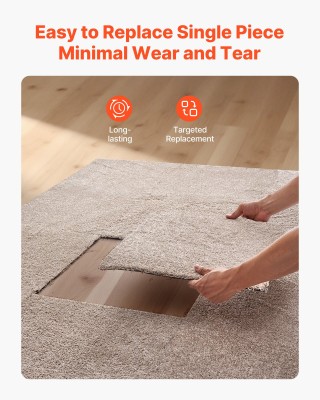 VEVOR Αυτοκόλλητα Πλακίδια Χαλιού (10 τμχ) 457x457mm, Απαλό & Εύκολ...