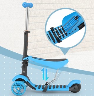 SPM Παιδικό Τρίτροχο Πατίνι με Κάθισμα σε Γαλάζιο Χρώμα 5908222235529 SPM Παιδικό Τρίτροχο Πατίνι με Κάθισμα σε Γαλάζιο Χρώμα 5908222235529