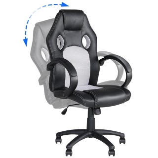 BAKAJI Καρέκλα Γραφείου Διευθυντική με Περιστρεφόμενους Τροχούς Αθ... BAKAJI Καρέκλα Γραφείου Διευθυντική με Περιστρεφόμενους Τροχούς Αθ...