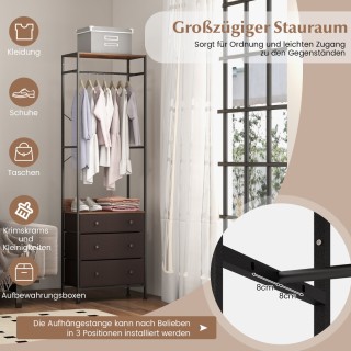 Πολυλειτουργική Κρεμάστρα με Συρτάρια & Ράφια Οργάνωσης Ντουλάπας 5...