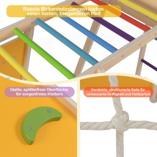 Costway 6-σε-1 Εσωτερική Παιδική Χαρά με Τσουλήθρα, Αναρριχητικό Το...
