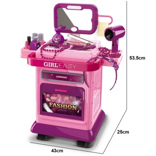 BAKAJI Καρότσι Μακιγιάζ για Κορίτσια με Αξεσουάρ Σταθμός Μακιγιάζ Π... BAKAJI Καρότσι Μακιγιάζ για Κορίτσια με Αξεσουάρ Σταθμός Μακιγιάζ Π...