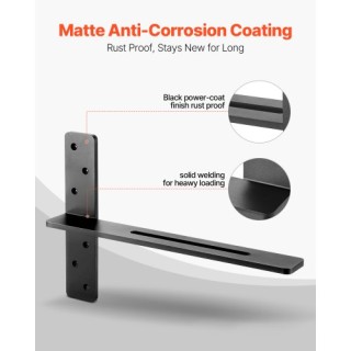 VEVOR 2 τεμάχια Ανθεκτικά Ράφια Στήριξης 18 ιντσών / 457.2 mm για Ε...