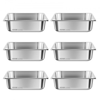 VEVOR Σετ 6 Ανοξείδωτα Μαγειρικά Σκεύη Ξενοδοχείου Βάθους 4 Ιντσών ... VEVOR Σετ 6 Ανοξείδωτα Μαγειρικά Σκεύη Ξενοδοχείου Βάθους 4 Ιντσών ...