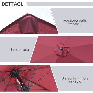 Outsunny Στρογγυλή και Ρυθμιζόμενη Ομπρέλα με Μανιβέλα, από Πολυεστ... Outsunny Στρογγυλή και Ρυθμιζόμενη Ομπρέλα με Μανιβέλα, από Πολυεστ...