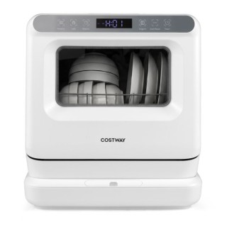 Costway Επιτραπέζιο πλυντήριο πιάτων με δεξαμενή νερού 8,25 L, 6 πρ...