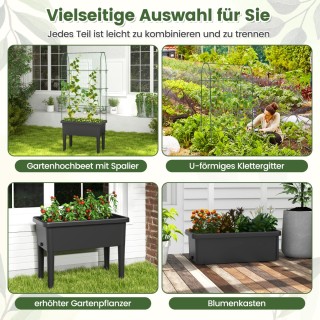 Costway  Υπερυψωμένο Παρτέρι με Πέργκολα για Κηπουρική - Πολυλειτου...