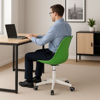 Shally Dogan Εργονομική Καρέκλα Γραφείου Πράσινη με Ροδάκια για Σπί... Shally Dogan Εργονομική Καρέκλα Γραφείου Πράσινη με Ροδάκια για Σπί...