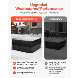 VEVOR Κάλυμμα Υδρομασάζ Εξωτερικού Χώρου Αδιάβροχο Μαύρο 2030x2030x... VEVOR Κάλυμμα Υδρομασάζ Εξωτερικού Χώρου Αδιάβροχο Μαύρο 2030x2030x...