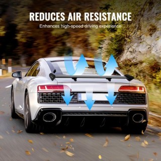 VEVOR GT Πτέρυγα Αυτοκινήτου, 43.3 Ρυθμιζόμενο Αλουμινένιο Σπόιλερ,...
