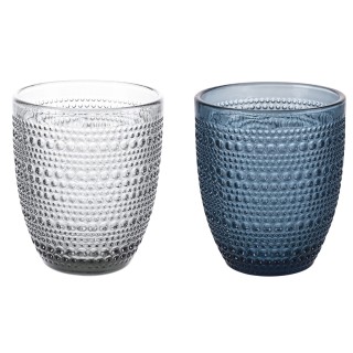 Galileo Σετ 2 ποτήρια νερού 340 ml από διάφανο μπλε γυαλί Roma Sibi...