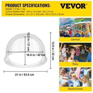 VEVOR Κάλυμμα 52cm για Μηχανή Μαλλιού της Γριάς (Μόνο Κάλυμμα) MHT... VEVOR Κάλυμμα 52cm για Μηχανή Μαλλιού της Γριάς (Μόνο Κάλυμμα) MHT...
