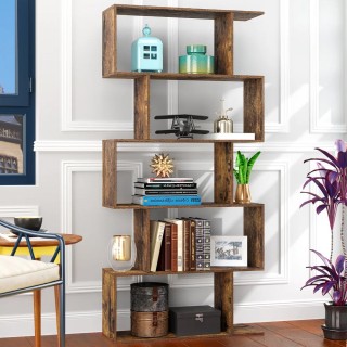 BAKAJI  Ξύλινη Βιβλιοθήκη με 6 Ράφια 70 x 24 x 150 cm 02825724