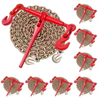 VEVOR Δετικό Αλυσίδας με Καστάνια 3/8 x 10 G80 για Μεταφορά Φορτίου...