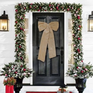 BAKAJI Χριστουγεννιάτικς Φιόγκος για Πόρτα σε Κρεμ Χρώμα 02814839 BAKAJI Χριστουγεννιάτικς Φιόγκος για Πόρτα σε Κρεμ Χρώμα 02814839